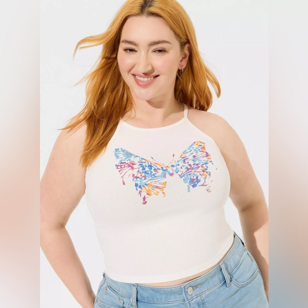 Torrid Butterfly Print Tank Top